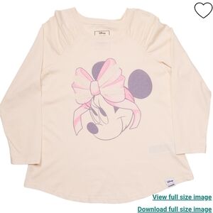 NWOT Loungefly Disney Minnie Mouse Lace Detail Unisex Raglan Tee